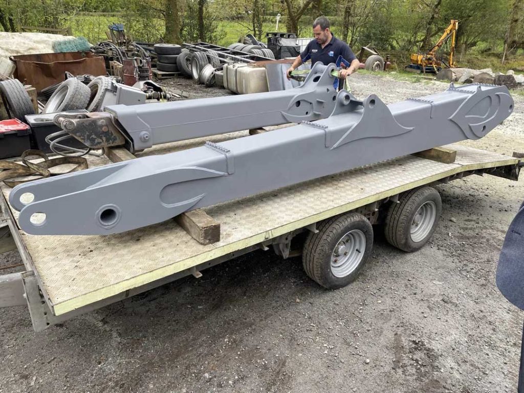 metal item on trailer