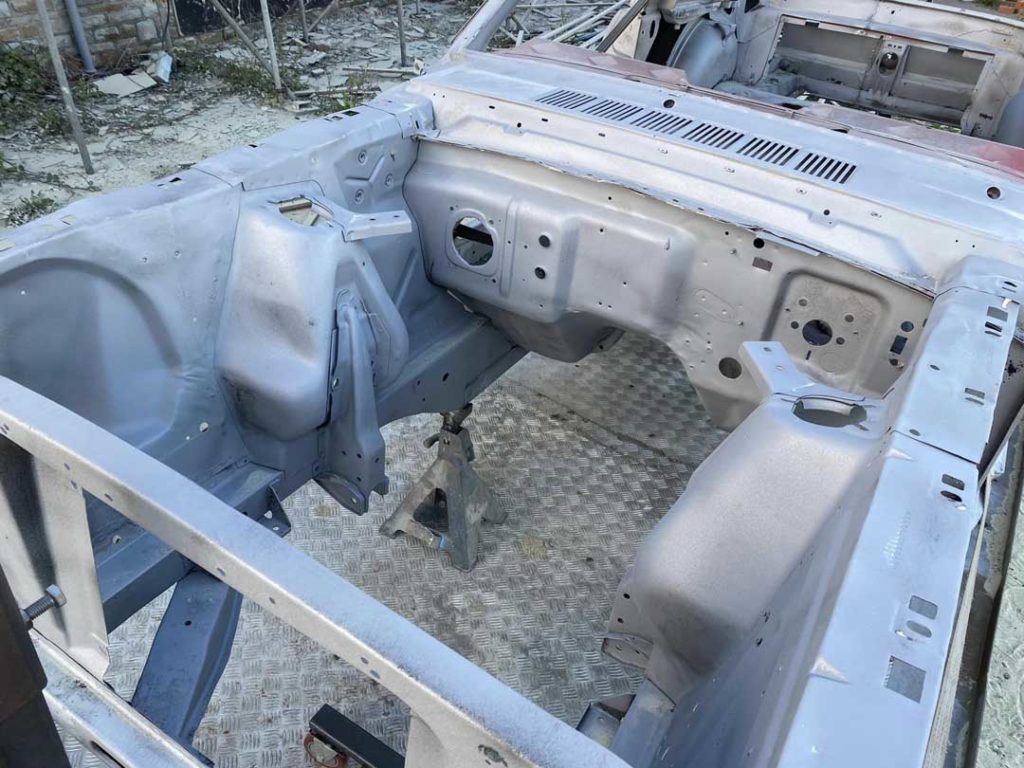 engine bay down to metal